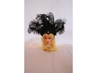 Black showgirl headdress