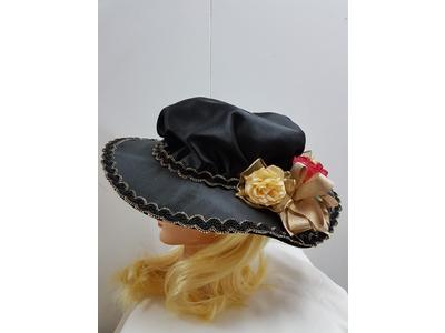 Hats black floral