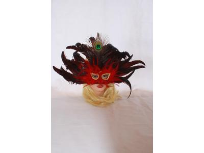 Red feather mask