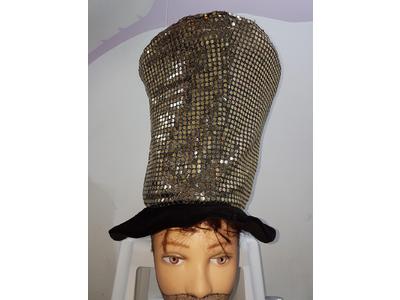 Hats gold sequin top hat