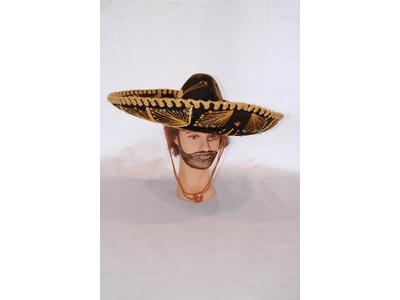 Brown embroidered mexican hat