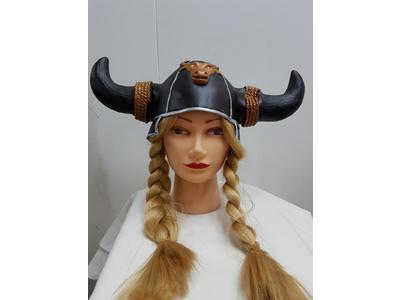 Hats viking with blonde plaits