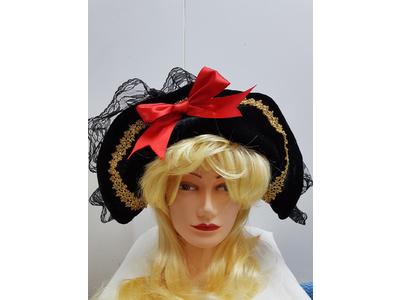 Hats black with red bow