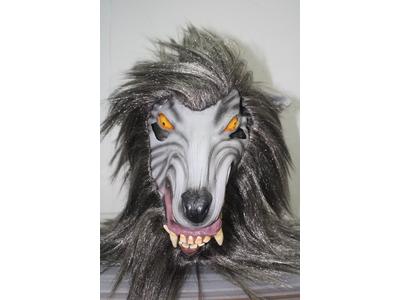 Halloween white wolf mask