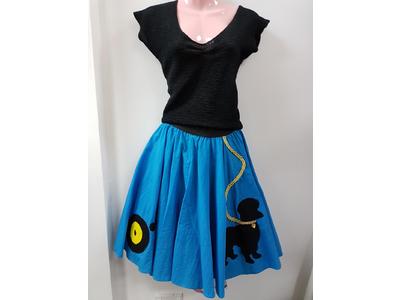1930's to 1950's short blue dog skirt