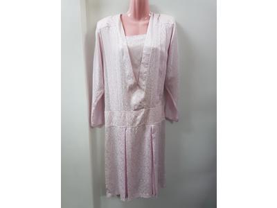1980's pink dropped waist dress