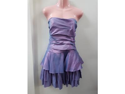 1980's lavender strapless dress