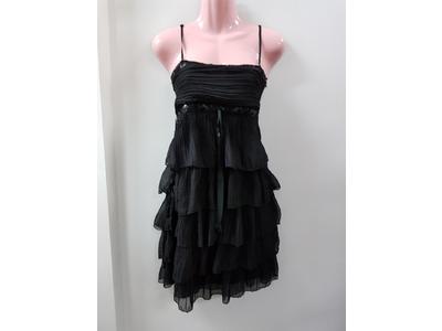 Black ruffle short dress