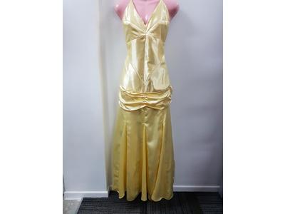 Gowns long yellow satin