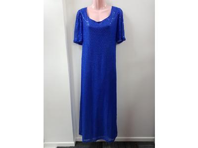 Gowns long blue sequin dress