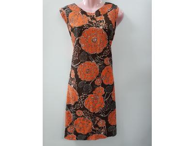 1960's Brown & orange dress