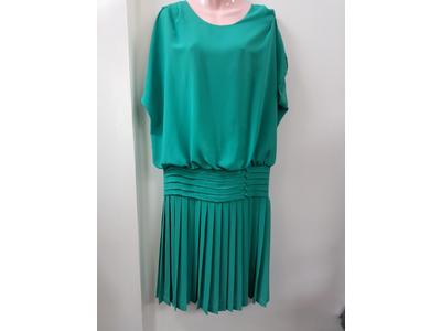 1930's to 1950's drop waist green dress