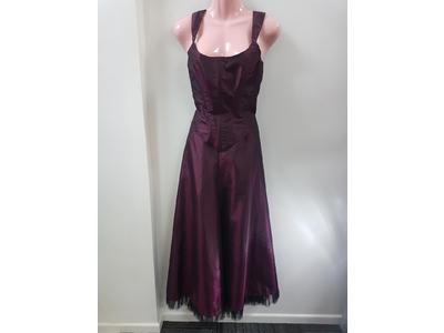 Gowns purple top & long skirt