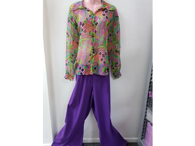 1970's purple top purple pants