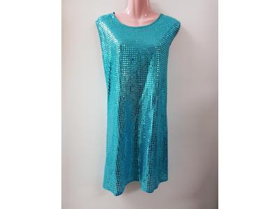 1970's blue sequin dress