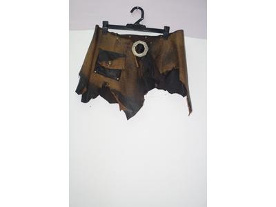 Armour/Ancient leather wrap skirt