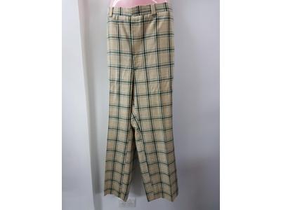 1930's to 1950's green check pants 44in