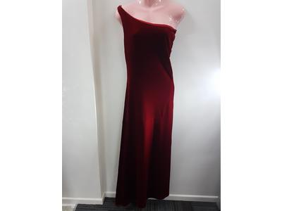 Gowns long one shoulder red