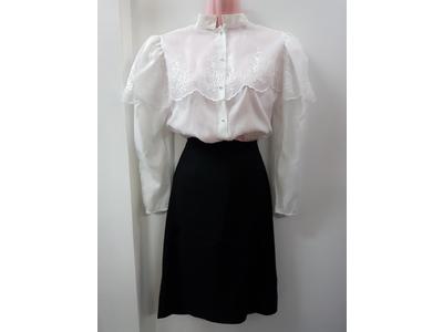 1980's white lace blouse