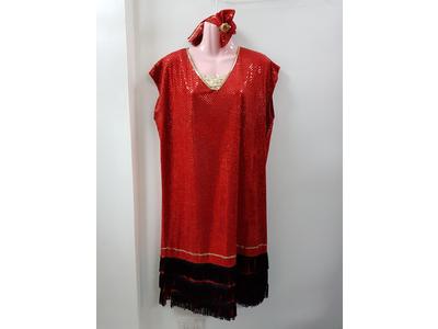 Red sequin flapper