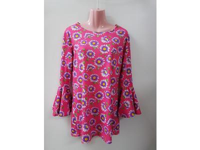 1970's short pink flower dress