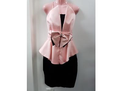 1980's pink & black dress