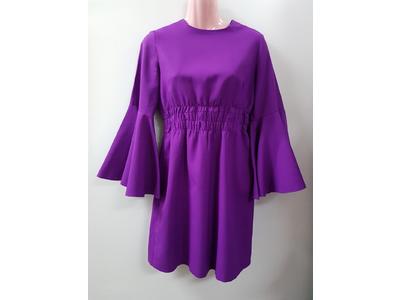 1960's short purple  dress with bell sleeves