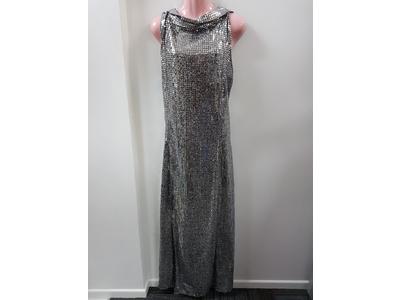 Gowns long silver sequin front