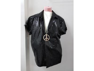 1970's black sequin shirt